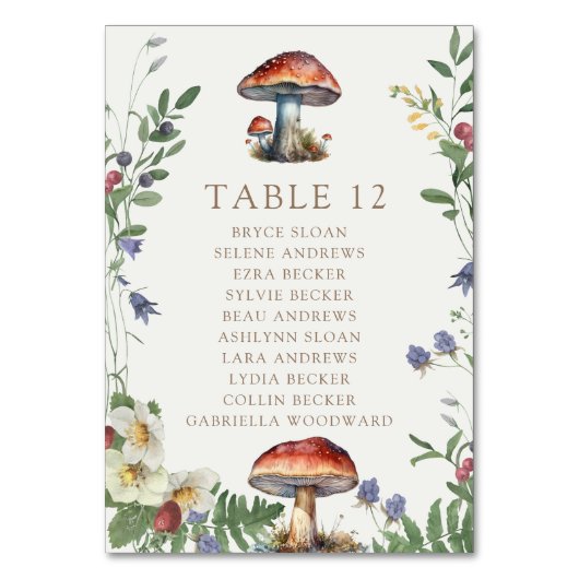 Numéro De Table Bois élégant | Mariage en forêt (Par défaut)