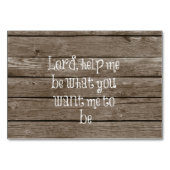 Numéro De Table Bois rustique avec citation chrétienne (Dos)