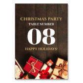Numéro De Table Boîte cadeau rustique, Noël (Dos)