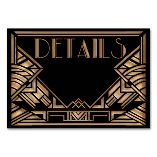 Numéro De Table Boîtier Mariage Art Déco (Devant)