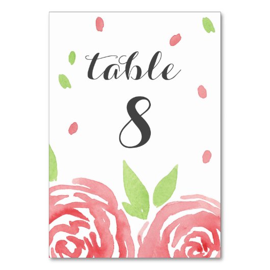 Numéro De Table Bonheur Floral (Par défaut)