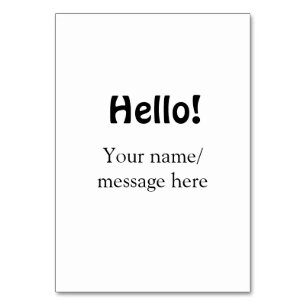Numéro De Table Bonjour ajouter un message de nom simple minimum é