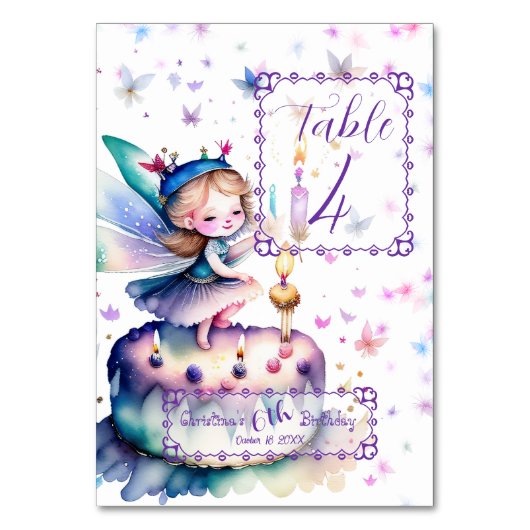 Numéro De Table Bonne fête d'anniversaire 01 (Dos)