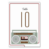 Numéro De Table Boombox Indie Mixtape Mariage rouge / noir (Dos)