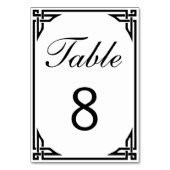 Numéro De Table Bordure Art déco Numéros de tableau recto verso (Dos)