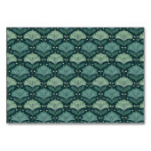 Numéro De Table Bordure de feuille botanique sarcelle sereine (Dos)