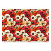 Numéro De Table Bordure de jardin fleuri rouge joyeux (Dos)