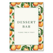 Numéro De Table Bordure d'illustration orange abricot joyeuse (Dos)