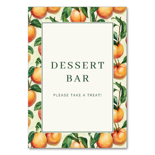 Numéro De Table Bordure d'illustration orange abricot joyeuse (Par défaut)
