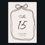 Numéro De Table Bordure en ruban lunaire<br><div class="desc">Conçu pour se coordonner avec notre bordure en ruban à main, ce numéro de table comprend la bordure en ruban populaire et chic avec la police griffée à la main. Si vous voulez attirer l'attention de votre client avec ce design unique, cette suite est parfaite pour vous. Pour une personnalisation...</div>