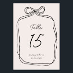 Numéro De Table Bordure en ruban lunaire<br><div class="desc">Conçu pour se coordonner avec notre bordure en ruban à main, ce numéro de table comprend la bordure en ruban populaire et chic avec la police griffée à la main. Si vous voulez attirer l'attention de votre client avec ce design unique, cette suite est parfaite pour vous. Pour une personnalisation...</div>