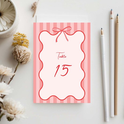 Numéro De Table Bordure en ruban lunaire