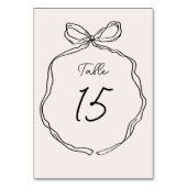 Numéro De Table Bordure en ruban lunaire (Par défaut)