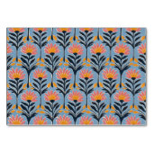 Numéro De Table Bordure Florale Bleue Joyeuse (Dos)