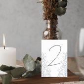 Numéro De Table Botanical Wedding Reception Table Number Card