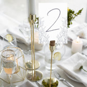 Numéro De Table Botanical Wedding Reception Table Number Card