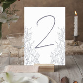 Numéro De Table Botanical Wedding Reception Table Number Card