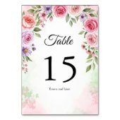 Numéro de table botanique aux nuances de rose pous (Par défaut)