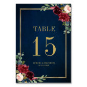 Numéro de table botanique de rose rose teintée de  (Dos)