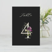 Numéro de table botanique floral 5x7 n°4, Numéro d (Debout devant)