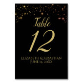 Numéro De Table Boucles d'or Whimsical sur la réception de mariage (Dos)