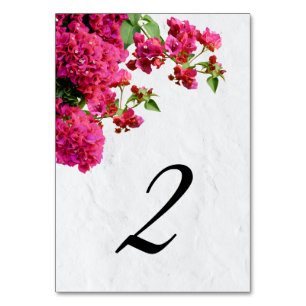 Numéro De Table Bougainvillea Méditerranée Grec Mariage