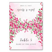 Numéro De Table Bougainvillea Tropical Forest Wedding Place Card (Par défaut)