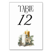 Numéro De Table Bougie d'or et Mariage de Noël Holly (Par défaut)