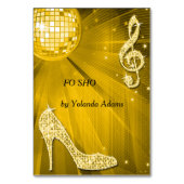 Numéro De Table Boule disco et chaussure à talon double face (Dos)