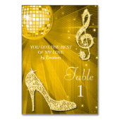Numéro De Table Boule disco et chaussure à talon double face (Dos)