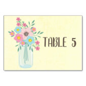 Numéro De Table Bouquet de campagne personnalisable (Dos)