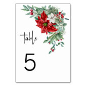 Numéro De Table Bouquet de fleurs et feuilles de Noël minimal (Par défaut)