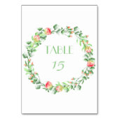 Numéro De Table Bouquet de jardin rose (Dos)