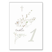 Numéro De Table bouquet fleur sauvage délicat Baptême n 1 (Par défaut)