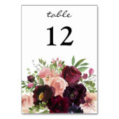 Numéro De Table Bourgogne & Flore Blush - blanc 3 (Dos)