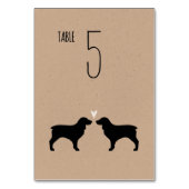 Numéro De Table Boykin Spaniel Chien Silhouettes Mariage Réception (Dos)