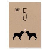 Numéro De Table Boykin Spaniel Chien Silhouettes Mariage Réception (Par défaut)