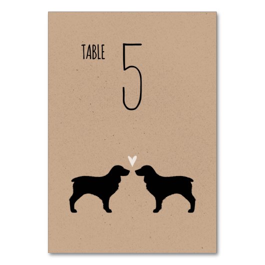 Numéro De Table Boykin Spaniel Chien Silhouettes Mariage Réception (Par défaut)