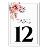 Numéro De Table Branche de rhododendron mariage rose pêche (Par défaut)
