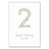 Numéro De Table Branches d'olivier numéro 2 (Par défaut)