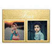 Numéro De Table Bride Groom Age Elegant Classy Gold Table Numéro (Dos)