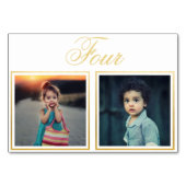 Numéro De Table Bride Groom Age Elegant Classy Gold Table Numéro (Devant)