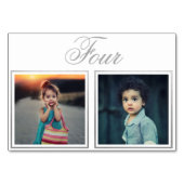 Numéro De Table Bride Groom Age Elegant Classy Silver Numéro de ta (Dos)