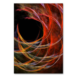 Numéro De Table Briser le Cercle Vortex de Feu Art Abstrait