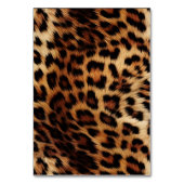 Numéro De Table Brown Crème léopard animal (Dos)