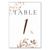 Numéro De Table Brown Fall In Love Autumn Foliage Mariage (Par défaut)