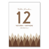 Numéro De Table Brown Forest Range Mariage (Par défaut)