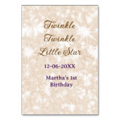 Numéro De Table Brown paillettes scintillement scintillement petit (Dos)