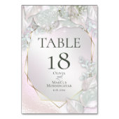 NUMÉRO DE TABLE | Brume de Pearl Shimmer Rose (Dos)
