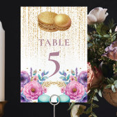 Numéro De Table Brunch nuptial Elegant Rose Gold